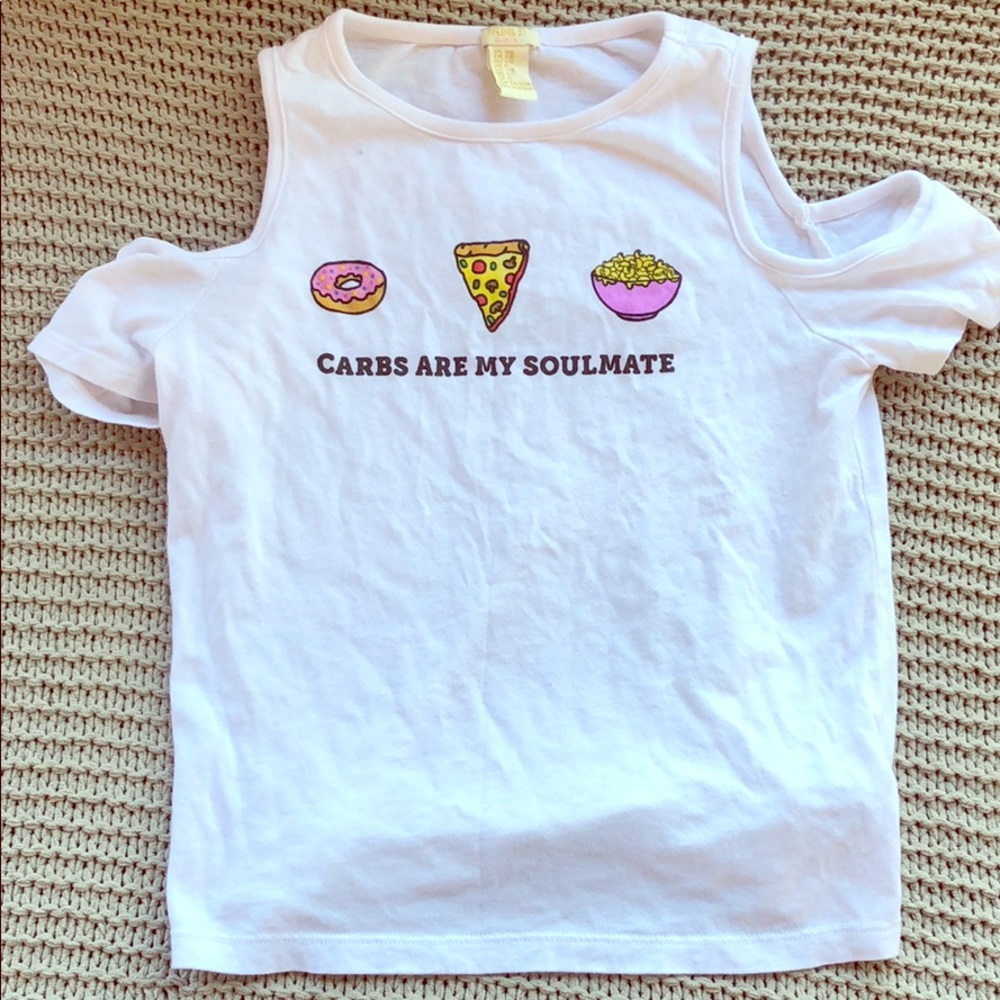 White graphic t